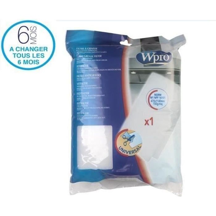 WPRO UGF006 - FILTRE A GRAISSE POUR HOTTE