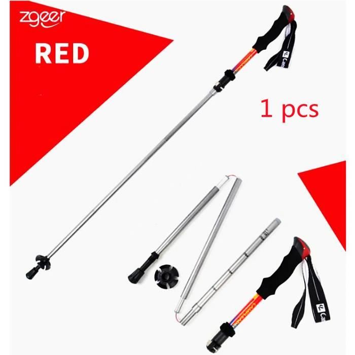 1pcs Hiker Bâtons de Marche Pliable, Bâtons de Randonnée Ultra Léger ,107 à 125 cm