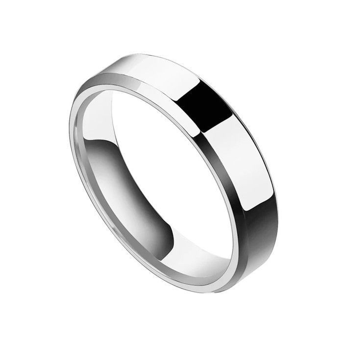 Bague De Fiançailles/mariage Homme En Acier Inoxydable - 2 Rainures - Taille 72 - Modèle M0023 - Neuf Avec étiquette