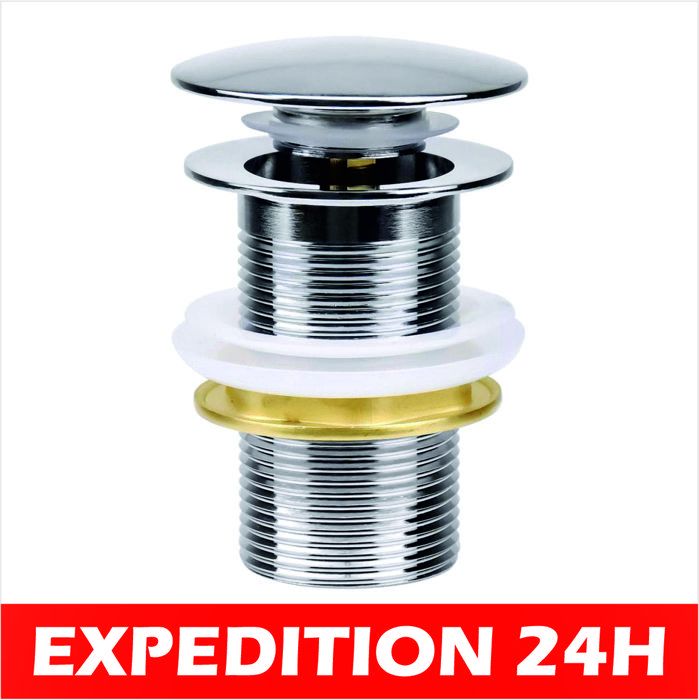 Robinet De Lavabo - Inox - Cascade - Bonde Clic-Clac - Chromé - Blanc - Bricolage