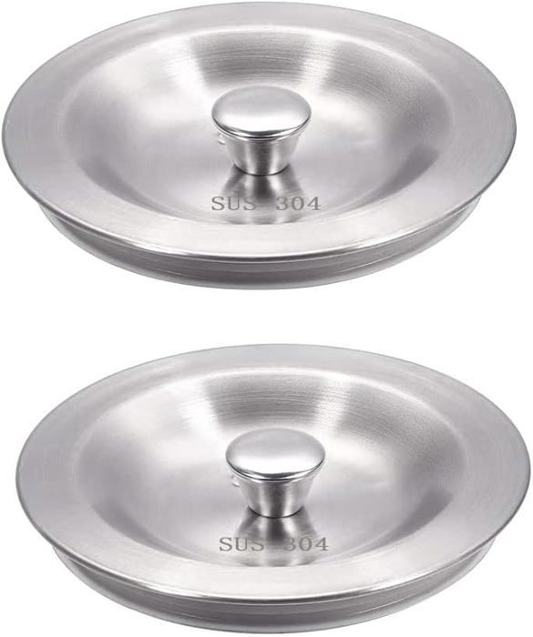 Bonde Évier Cuisine 3 En 1 Acier Inoxydable - Bouchon Et Filtre Anti-Bouchon Argenté