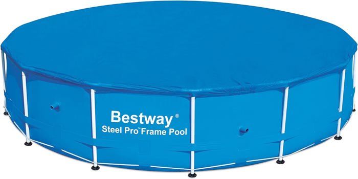 Bâche De Protection 4 Saisons Pour Piscine Hors-sol Diamètre 160cm - Couverture Solaire Argentée Avec Cordon élastique