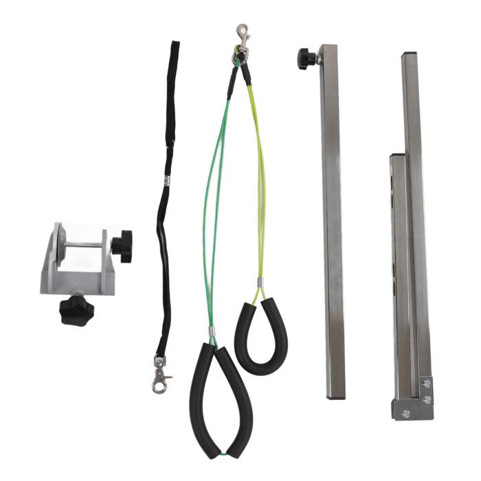 Meilleurs prix pour Bras de table de toilettage pour chien réglable en hauteur, bras de toilettage pliable de 35 pouces avec pince et nœud coulant