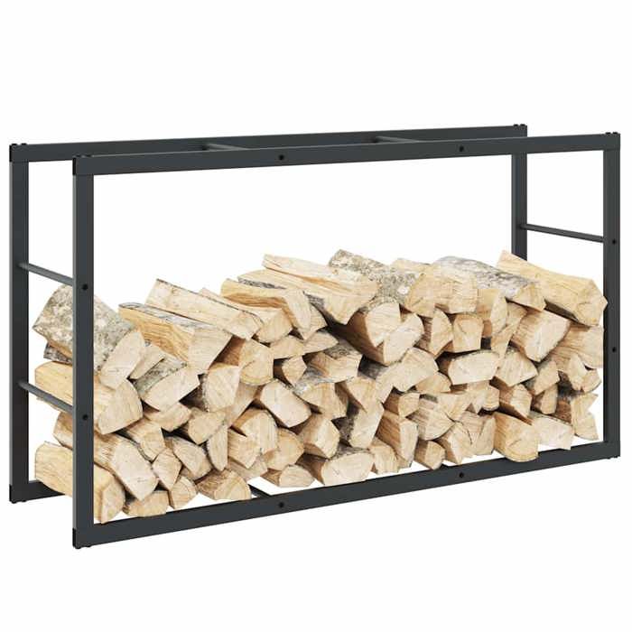 vidaXL Portant de bois de chauffage 110x30x61 cm acier porte bûches étagère à bois support de stockage de bois de 4018466