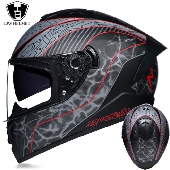 DCLINA Casque Moto Oreille Chat Femme Homme, Casque Intégral Moto Rue Chat Course Casque Modulaire Motocross avec Visière Rabattable, VTT Bike Crash Moto Chevalier Casque Approuvé ECE