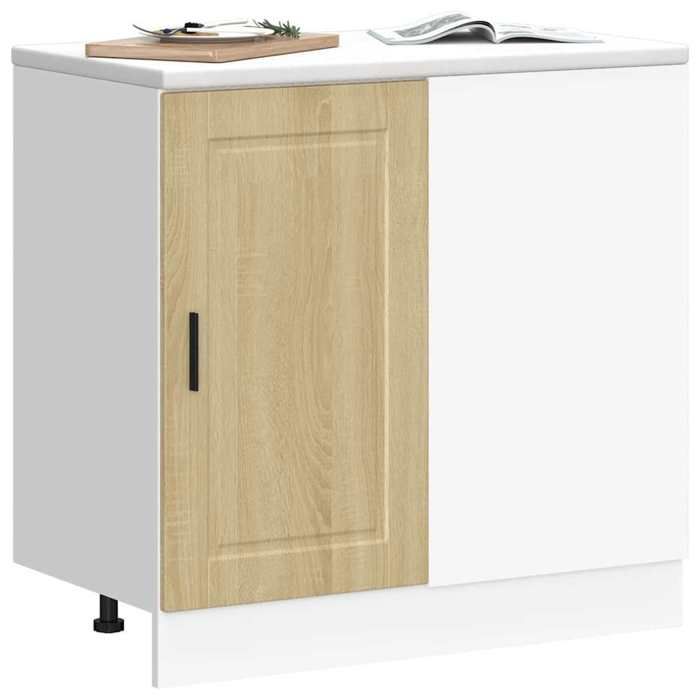 SWEETY - Armoire de cuisine - avec rangements - Porto - Meuble bas cuisine - chêne sonoma - bois dingénierie LL712