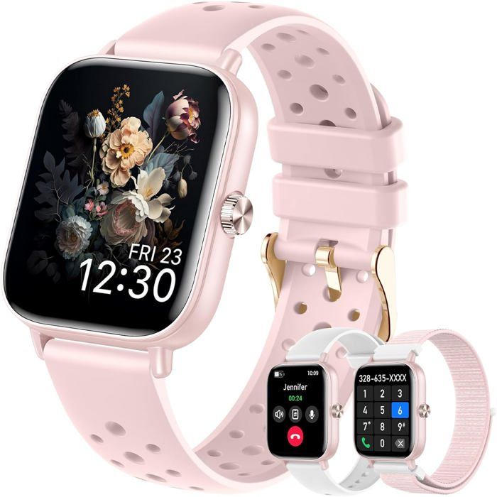 Montre Connectée Pour Femme Appels Et Whatsapp 1 83 Pour Femme Montre Intelligente 120 Modes Sportifs Podomètre Montre Connectée Pour Femme Appels Et Whatsapp 1 83 Pour Femme Montre Intelligente 120 Modes Sportifs Podomètre