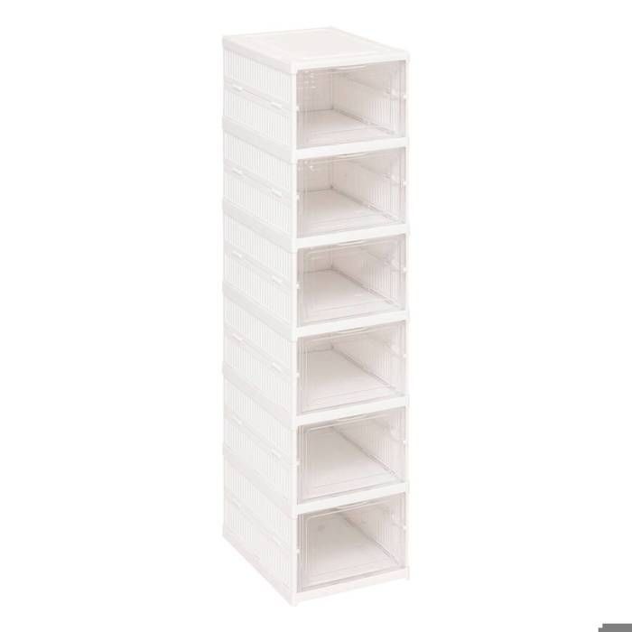 Range-chaussures Foldn Box 6 paires blanc - 5five Range-chaussures Foldn Box 6 paires blanc - 5five