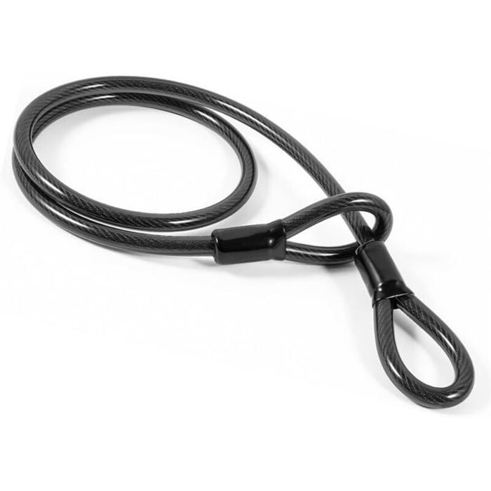 Câble de verrouillage de vélo Câble robuste de 12 m avec double boucle enduite de PVC de 12 mm dépaisseur pour cadenas verrous