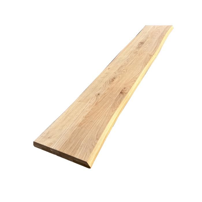 Plateau banc Chêne Pré-huilé Bords Naturels L.200 cm x l.35 cm Ep. 40 mm
