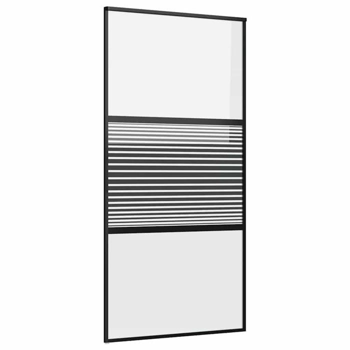 Porte coulissante en verre - vidaXL - 1025x205 cm - Noir - Verre trempé et Aluminium - Design moderne - Usage intérieur