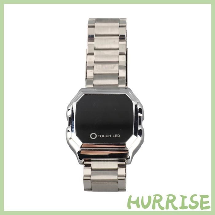 Garosa Montre pour hommes Montre tactile numérique pour hommes affichage de lheure montres bracelet Bracelet en acier argenté Garosa Montre pour hommes Montre tactile numérique pour hommes affichage de lheure montres bracelet Bracelet en acier argenté