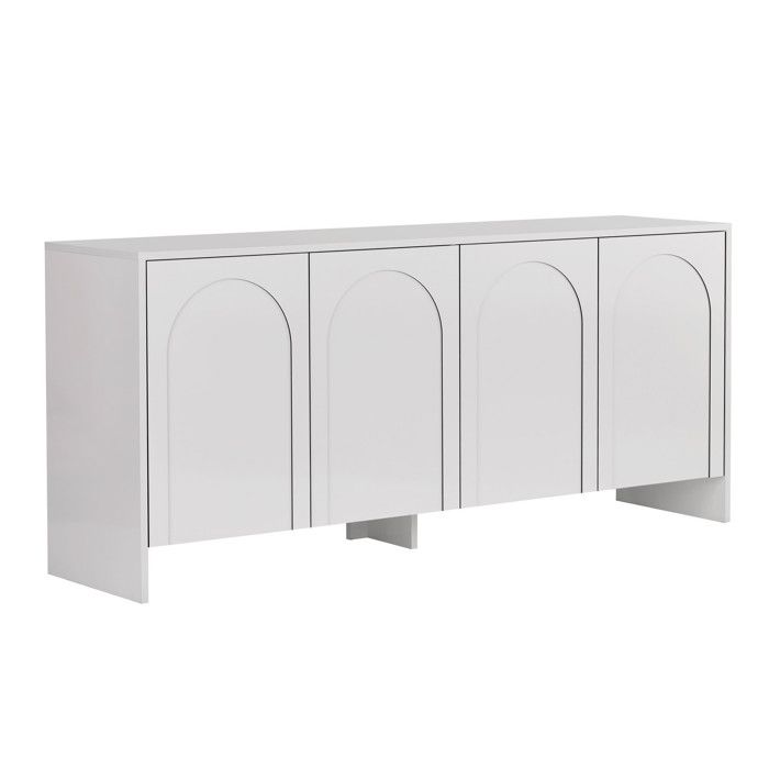 Buffet en bois Arlen - 180 x 45 x 80 cm - Blanc