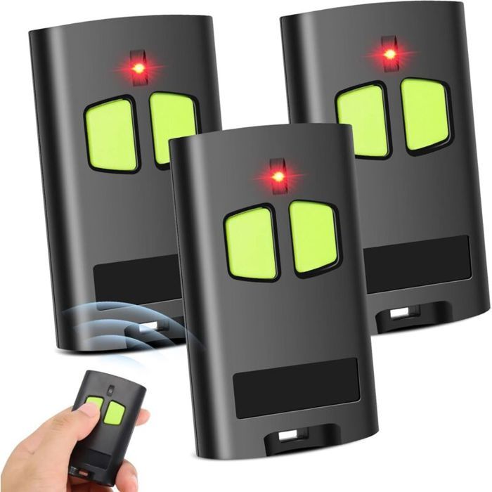3 x Télécommande Portail Compatible avec Benincà TO.GO 2VA Télécommande Garage 43392 MHz 2 Canaux Télécommande avec Double Codage