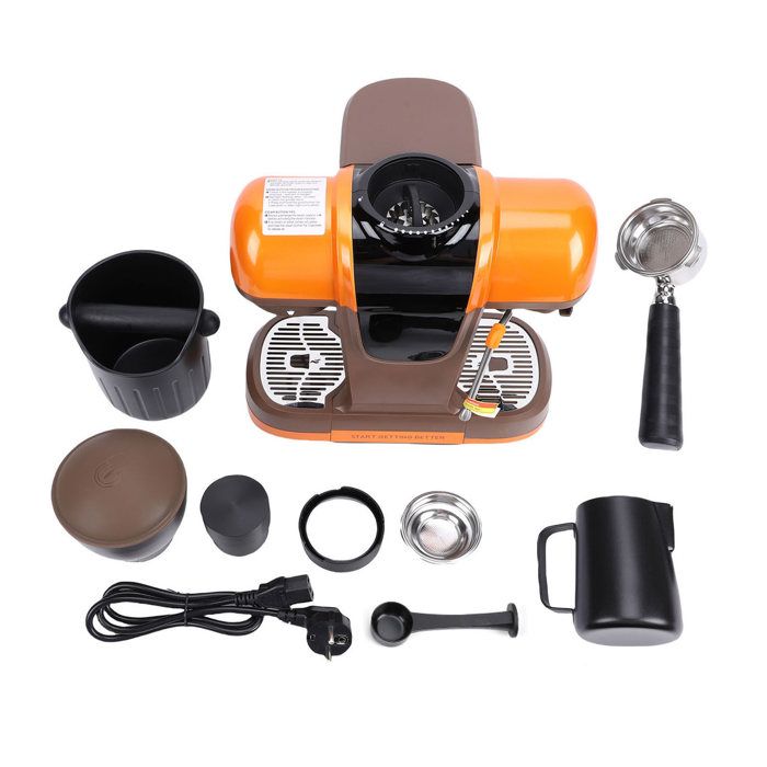 Machine espresso 19 bar – MLBQ – Avec broyeur intégré et vapeur – 800 mL – Maison & bureau