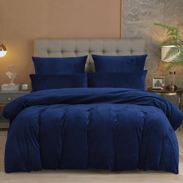 3 Pièces Housse De Couette Flanelle 220x240 Cm Parure De Lit Polaire Douce Et Chaude Linge De Lit  ACCESSOIRES FABRICATION MAISON
