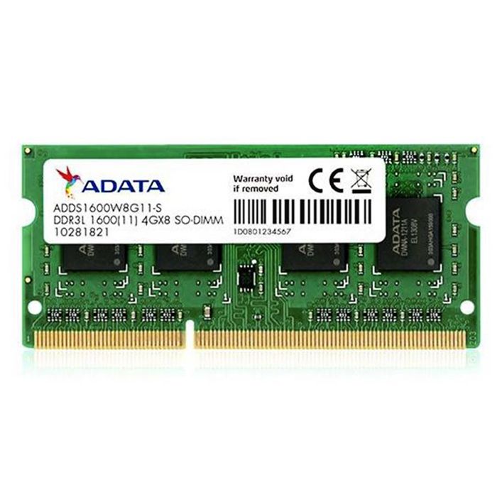 ADATA Mémoire ADATA 8 Go DDR3L 1600MHz (PC3-12800) CL11 SODIMM basse tension 1.35V