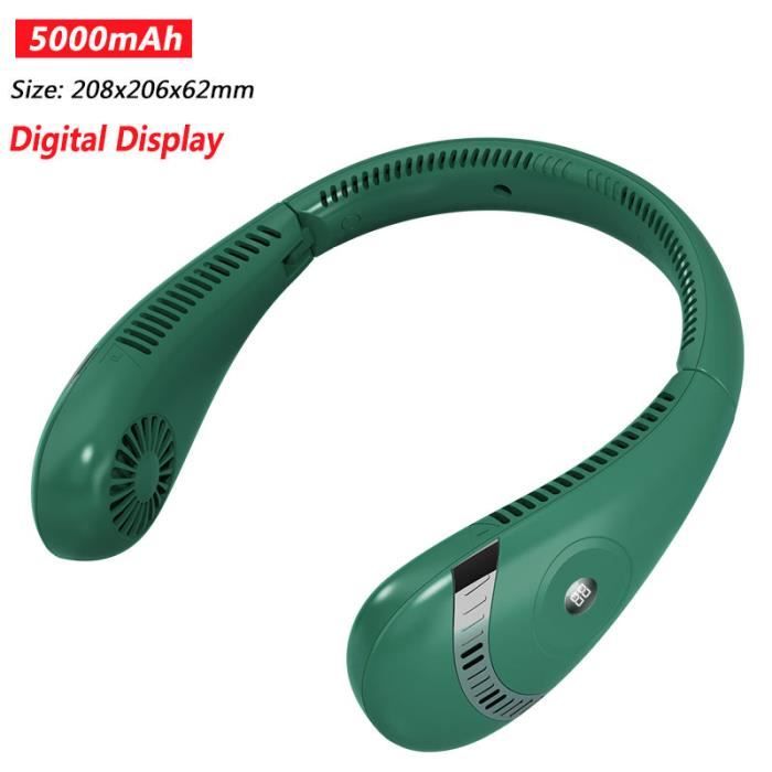 Ventilateur De Cou Sans Lame Rechargeable USB - 3 Vitesses, Portable, Mains Libres Pour Sport Voyage