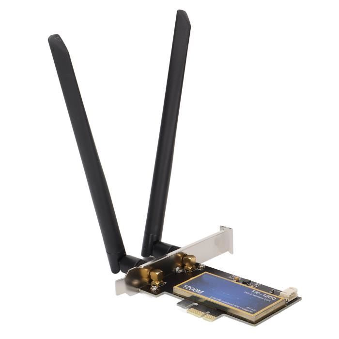 Akozon Carte réseau sans fil Carte sans fil 2,4 GHz 5 GHz double bande ...