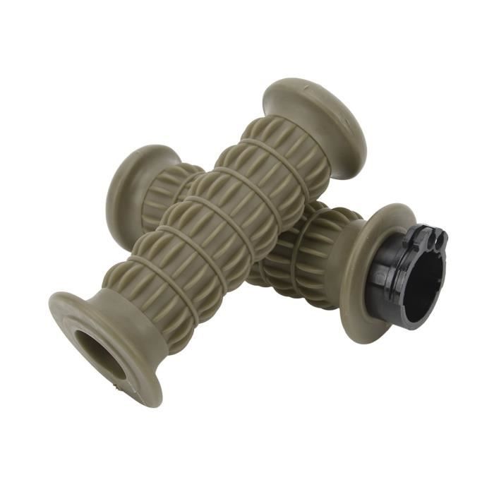 Guidons De Moto Universels 25mm Poignées Vintage Gris Foncé ZERONE