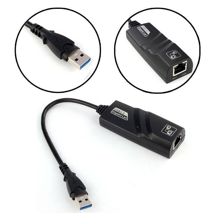 Carte r/éseau externe ethernet gigabit USB 3.0