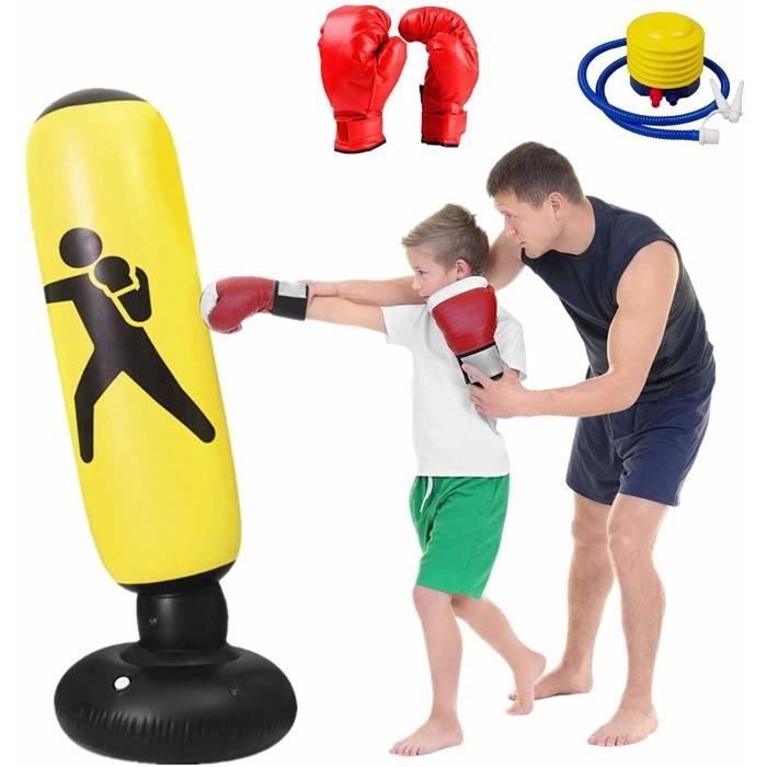 Sac de frappe pour enfants - Sac de frappe autonome avec gants de boxe -  Kit de boxe gonflable - Rebond pour la pratique du k [185] - Cdiscount Sport