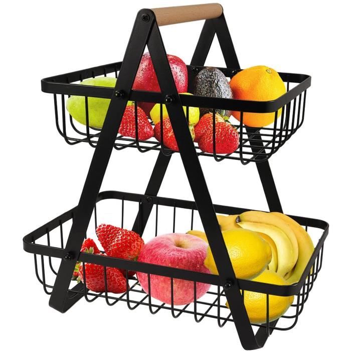 Panier à fruits à 2 niveaux, porte-fruits, support de décoration