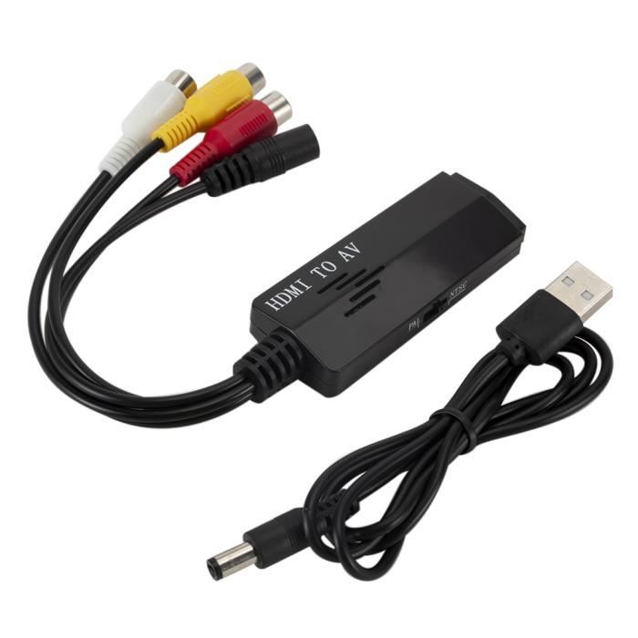 Convertisseur AV vers HDMI adaptateur vidéo composite AV vers HDMI RCA vers  HDMI d’axGear