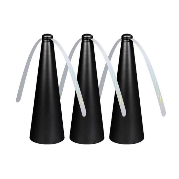 Kit 3 Ventilateurs De Table Anti-mouches Rechargeables USB - Avec Lumière LED - Pour Repas En Terrasse Ou Jardin