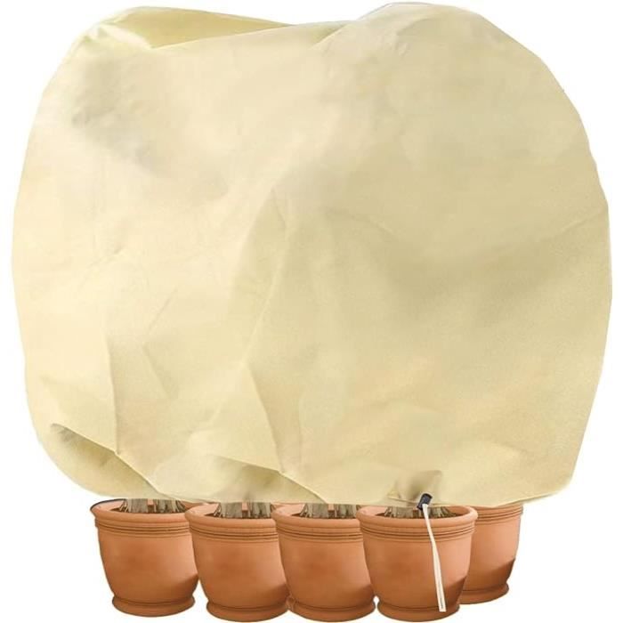 Housse De Protection Pour Plantes - Voile D'hivernage - 60x80cm - Beige
