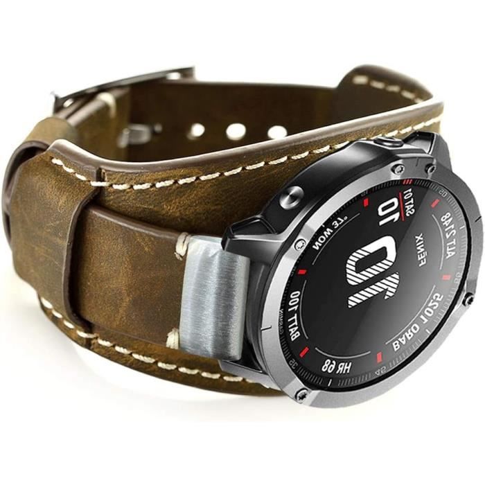 Bracelet Compatible Avec Garmin Fenix 5-Fenix 5 Plus-Fenix 6-Fenix 6  Pro-Forerunner 935-945-Quatix 5 - Bracelet De Rechang[J11417] café,  Classique - Achat/vente bracelet de montre Mixte Adulte Neuf - Cdiscount