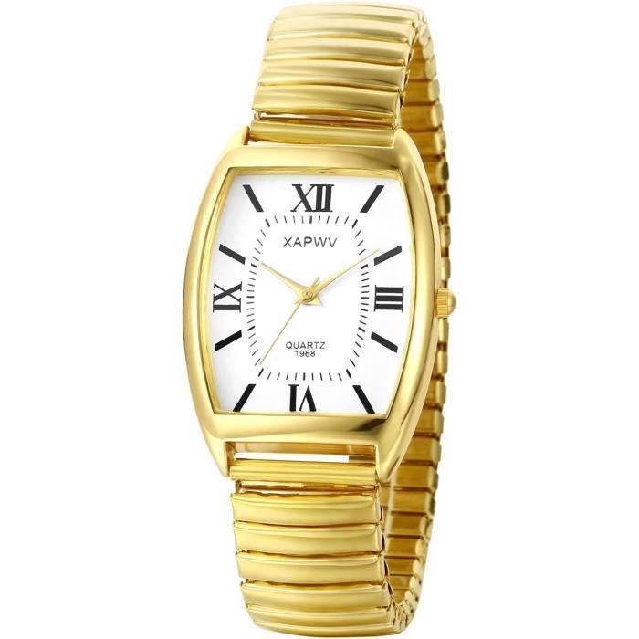 Montre Femme Bracelet lastique Montre Homme Acier Inoxydable