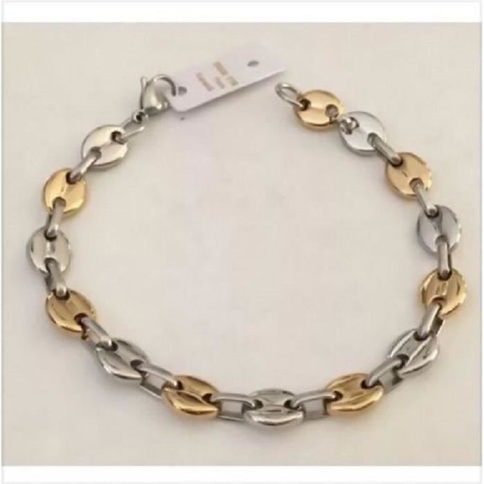 bracelet homme acier bicolore bracelet homme acier bicolore