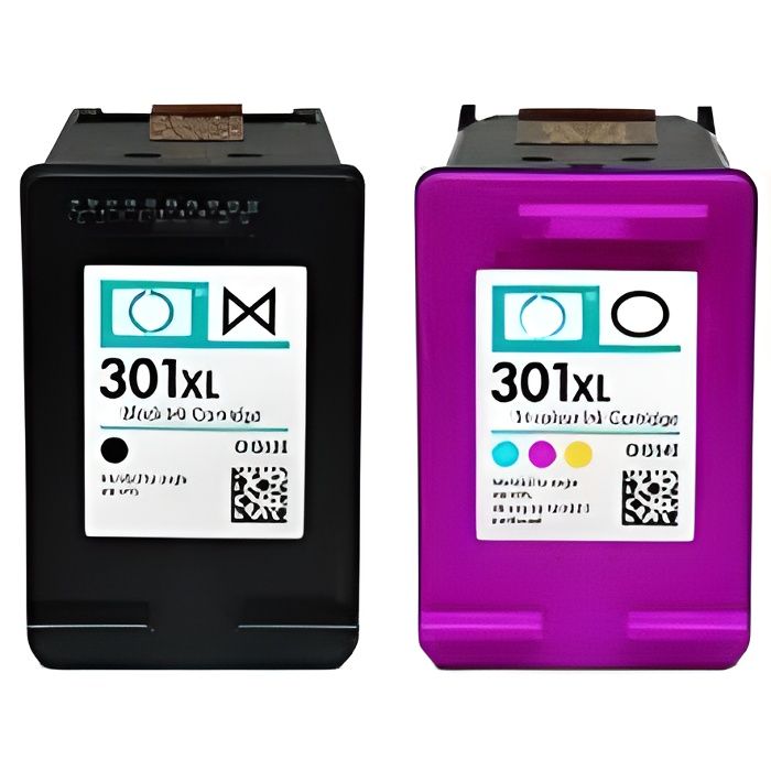 Pack De 2 Cartouches D'encre HP 301XL – Noire Et Couleur – Compatibles