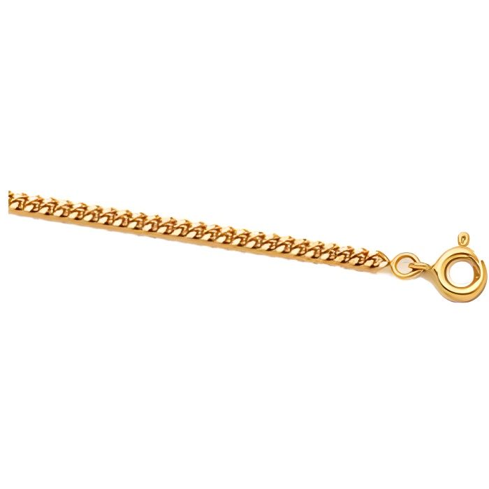 Collier En Or Jaune 18K 750/1000 - Chaîne Homme/unisexe Pernice Grumetta - 50 Cm - Neuf Avec étiquettes