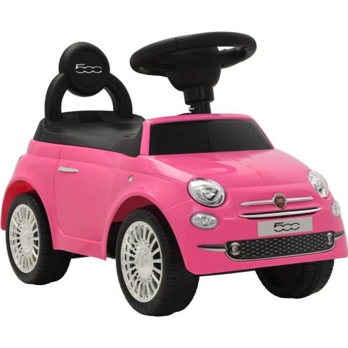 6198desginer Voiture A Chevaucher Pour Enfants Voiture De Sport A Pousser De 12 A 36 Mois Cadeau Fiat 500 Rose Cdiscount Jeux Jouets