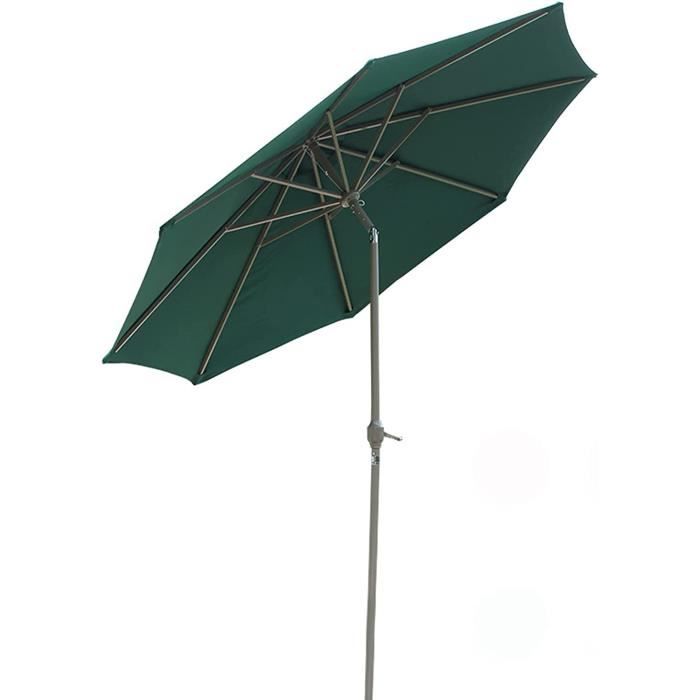 Blissun Parasol Solaire De 2,3 M Avec 18 LED Pour Table De Marché, Bleu