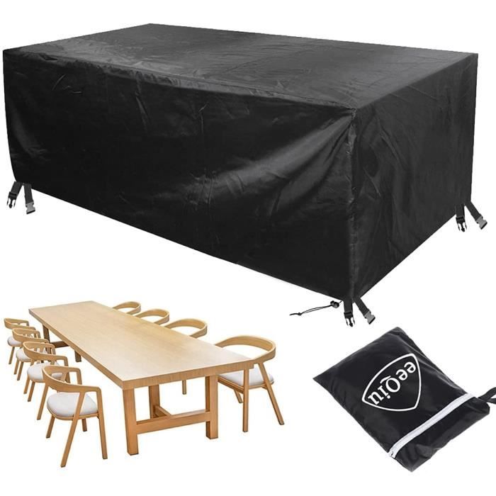 200x90x100cm/Longueur X Largeur X Hauteur Housse Salon De Jardin Exterieur Impermeable,Housse Table De Jardin,Anti-UV 420d Tissu Oxford Rectangulaire Bâche De Protection Pour Table Chaise Et Canapé