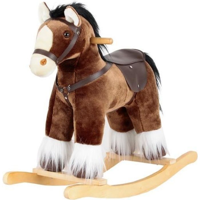 cheval a bascule marron