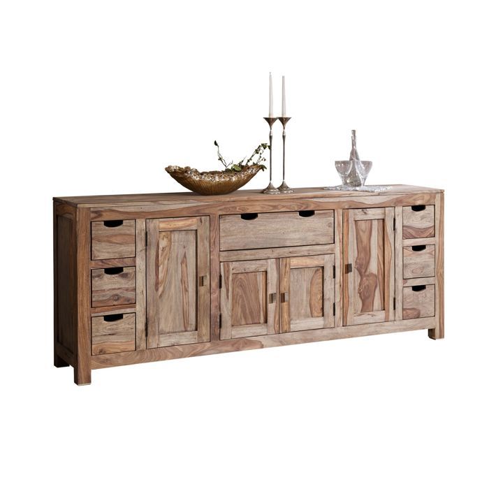 Long buffet - Bois massif de palissandre huilé - NATURE GREY #080