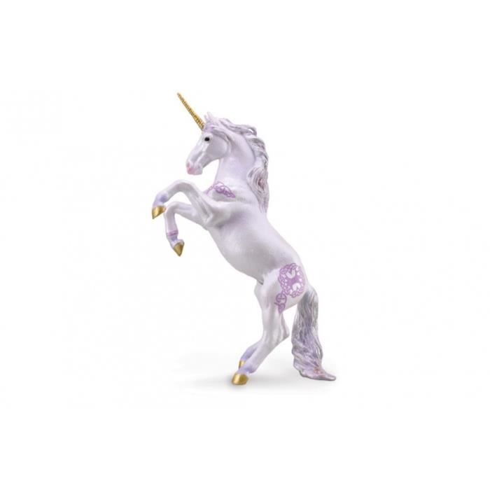 Figurine Licorne Blanche/Rose 11 x 18 cm - Pour Enfant à partir de 3 ans - Intérieur