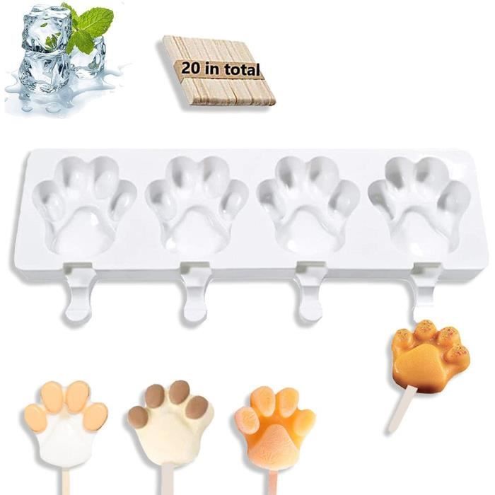 Moules à Sucettes Glacées En Silicone 7 Cavités Avec Bâtons - Kit DIY Réutilisable Pour Glaces Et Sorbets