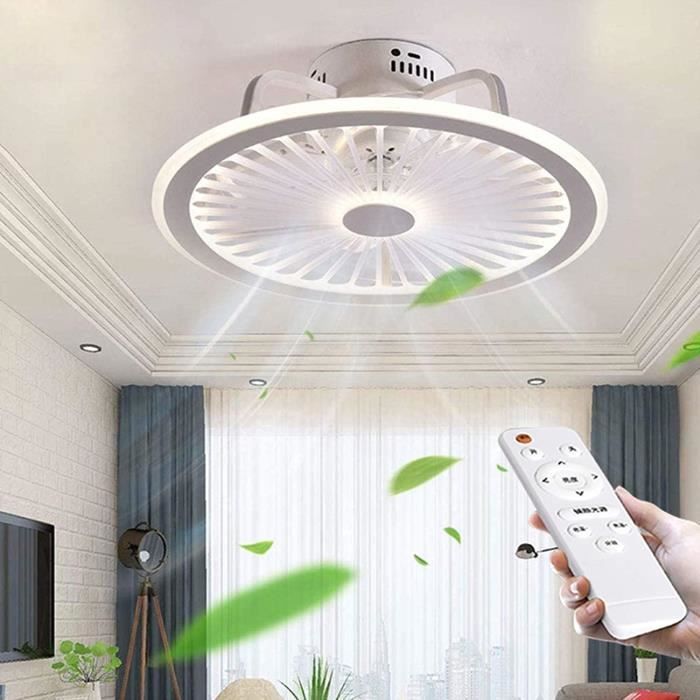 Ventilateur Plafond Avec Lumière 72W - Plafonnier Fleur 6 Vitesses Télécommande + Application, Silencieux Et Dimmable