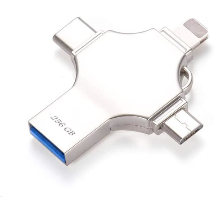 Aopans Clé USB 3.0 4 en 1 pour téléphone Android, PC, téléphone