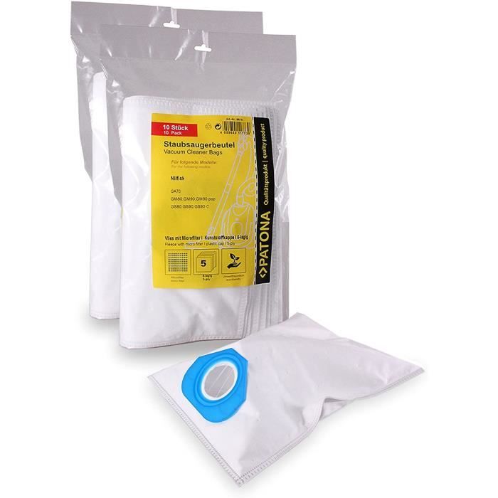 PakTrade 5 Sacchetti Per Aspirapolvere In Microfibra – Compatibili Con Nilfisk GA90, GD90, GM80, GS90 E Altri