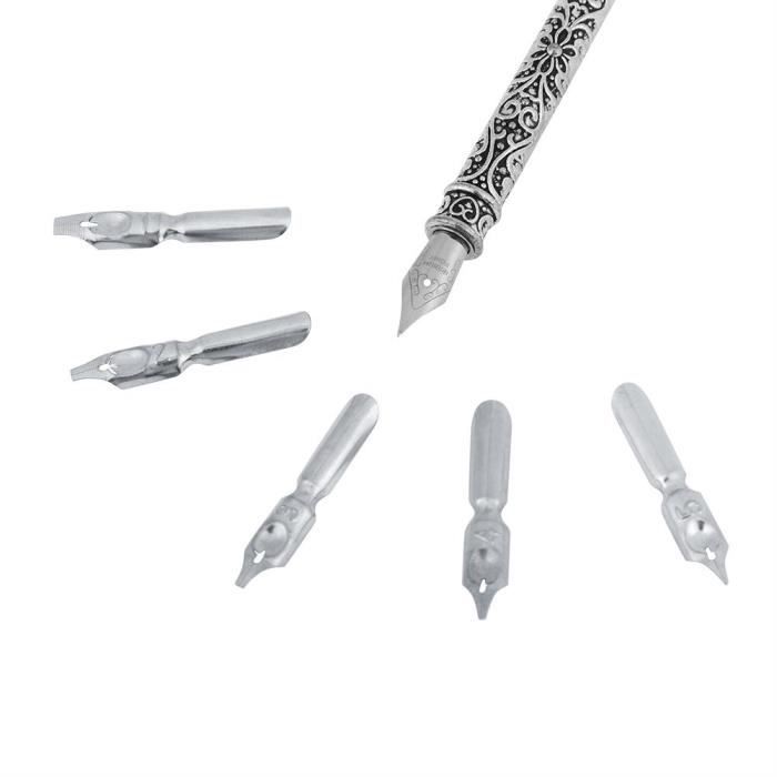 Stylo plume plume stylo encre plume stylo calligraphie ensemble plume d'écriture avec encre et 5 plumes de remplacement stylo Harry Potter pour papeterie calligraphie cadeau Le noir Stylo plume plume stylo encre plume stylo calligraphie ensemble plume d'écriture avec encre et 5 plumes de remplacement stylo Harry Potter pour papeterie calligraphie cadeau Le noir