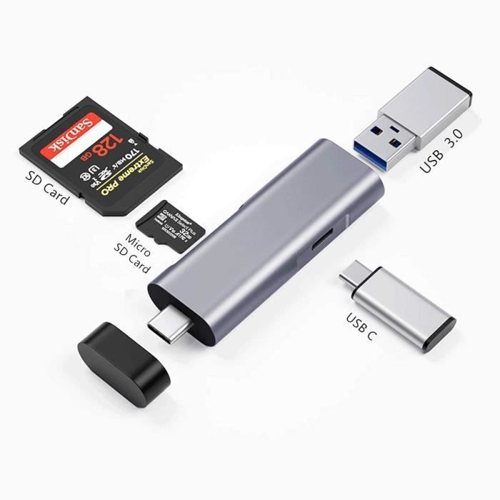 USB C Lecteur Carte SD Micro SD, Adaptateur Carte SDHC SDXC Type C  Compatible avec MacBook Air Pro, iPad Pro 2020-2018, Dell [78] - Cdiscount  Informatique