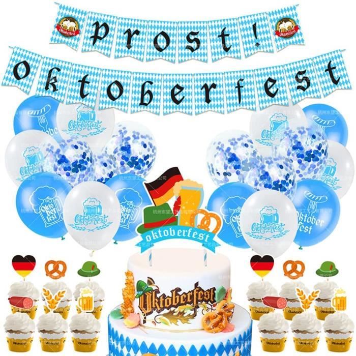 Lot De 45 Decorations De Fete De La Biere Bavaroise Banniere Bleue Et Blanche Pour Cupcakes Flutes A Biere Ballons En Latex 664 Cdiscount Maison Lot De 45 Decorations De Fete De La Biere Bavaroise Banniere Bleue Et Blanche Pour Cupcakes Flutes A Biere Ballons En Latex 664 Cdiscount Maison