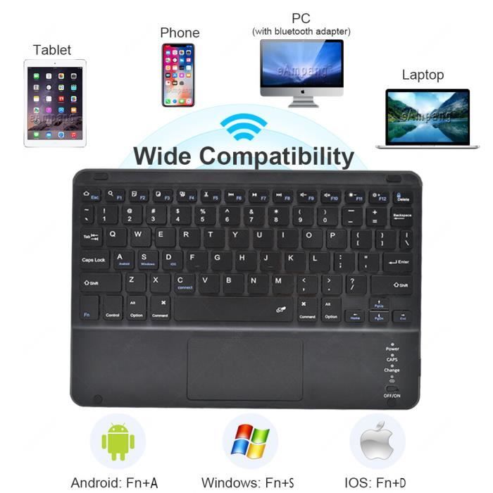 Clavier Bluetooth Mobile Pour IPad - Couleur Argent - Langue Anglaise - Neuf