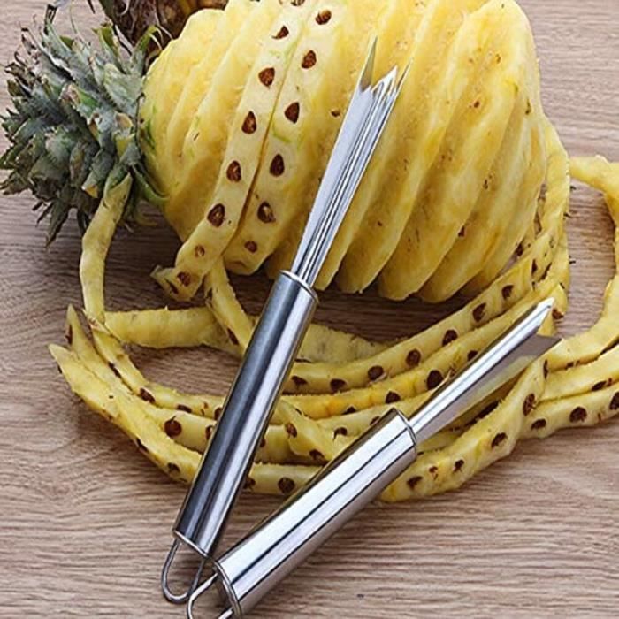 Decoupe Fruit,Éplucheur de fruits ananas en acier inoxydable Portable  antidérapant fourchette de nettoyage facile, outils pour - Cdiscount Maison